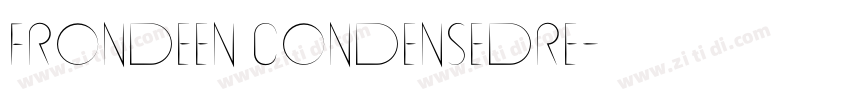 Frondeen CondensedRe字体转换